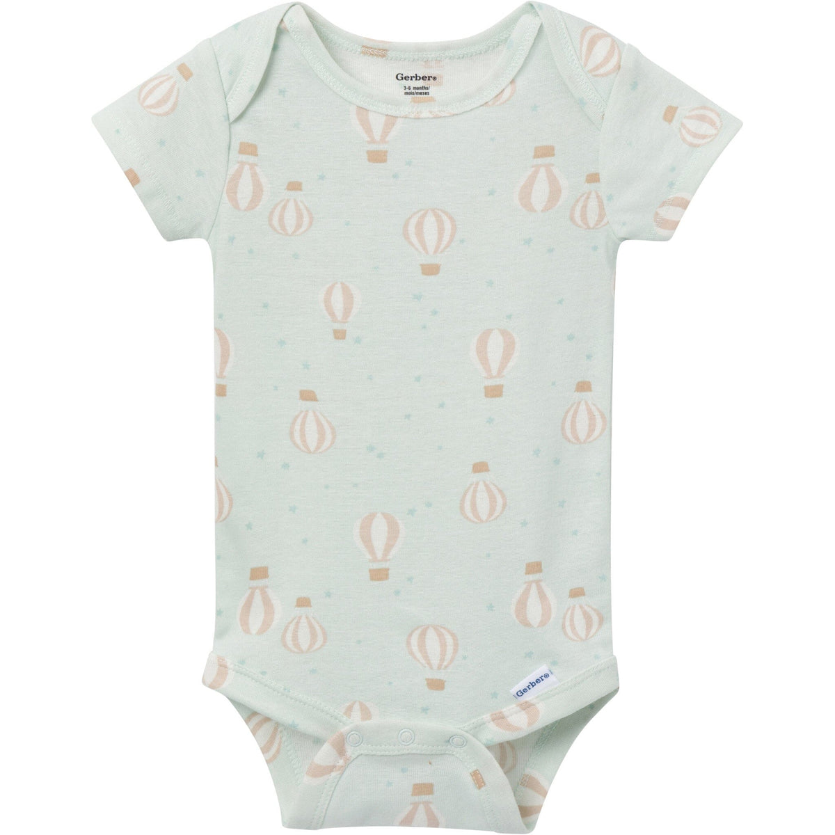 3-Pack Baby Neutral Hot Air Balloon Adventure Short Sleeve Onesies® Bodysuits Onesies Bodysuits Gerber® 