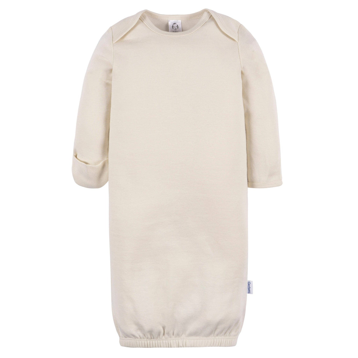 3-Pack Baby Neutral It Grey Heather/Birch/Peyote Lap Shoulder Gowns Sleepwear Gerber® 