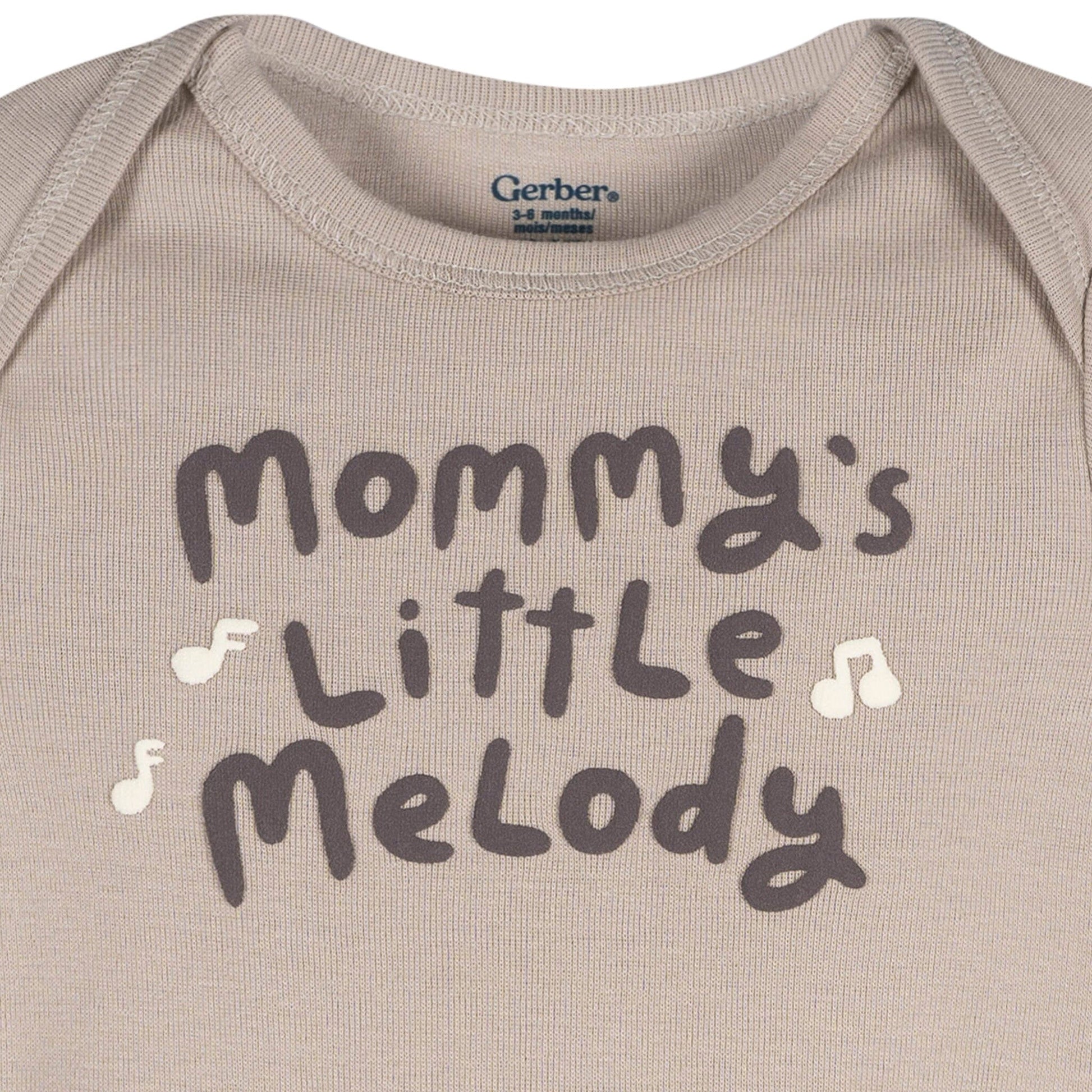 3-Pack Baby Neutral Little Melody Long Sleeve Onesies® Bodysuits Onesies Bodysuits Gerber® 
