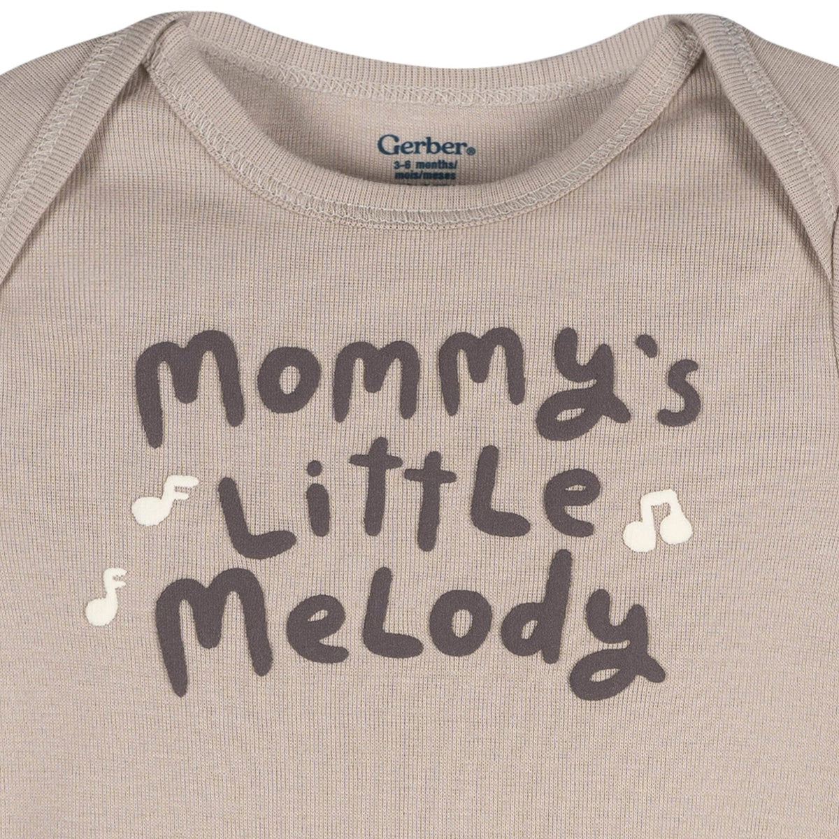 3-Pack Baby Neutral Little Melody Long Sleeve Onesies® Bodysuits Onesies Bodysuits Gerber® 