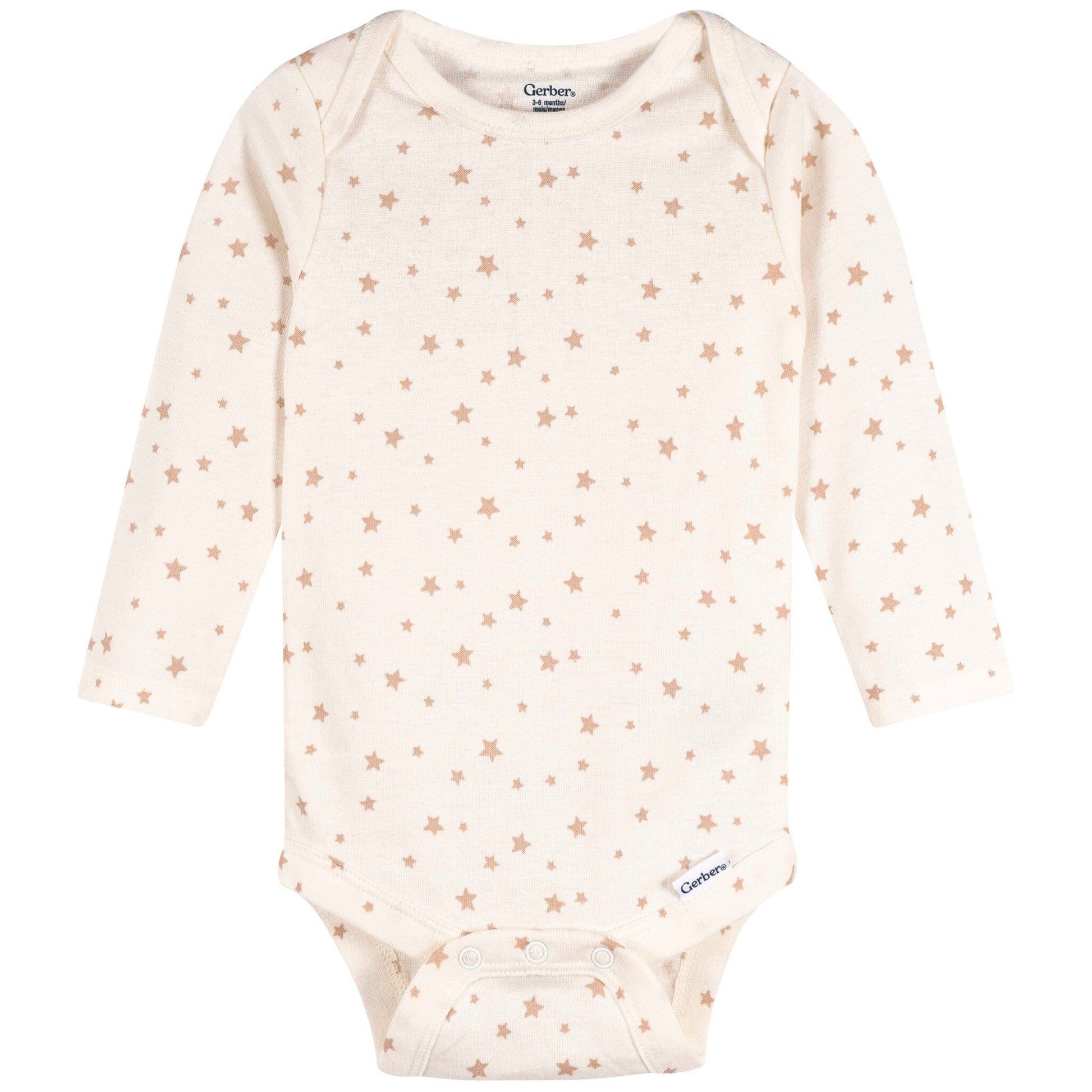 3-Pack Baby Neutral Elephant Love Long Sleeve Onesies® Bodysuits onesies Gerber® 