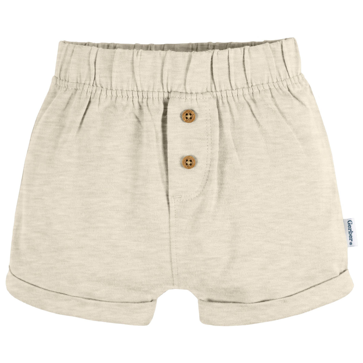 3-Pack Baby Neutral Navy/Oatmeal/Stripe Knit Short