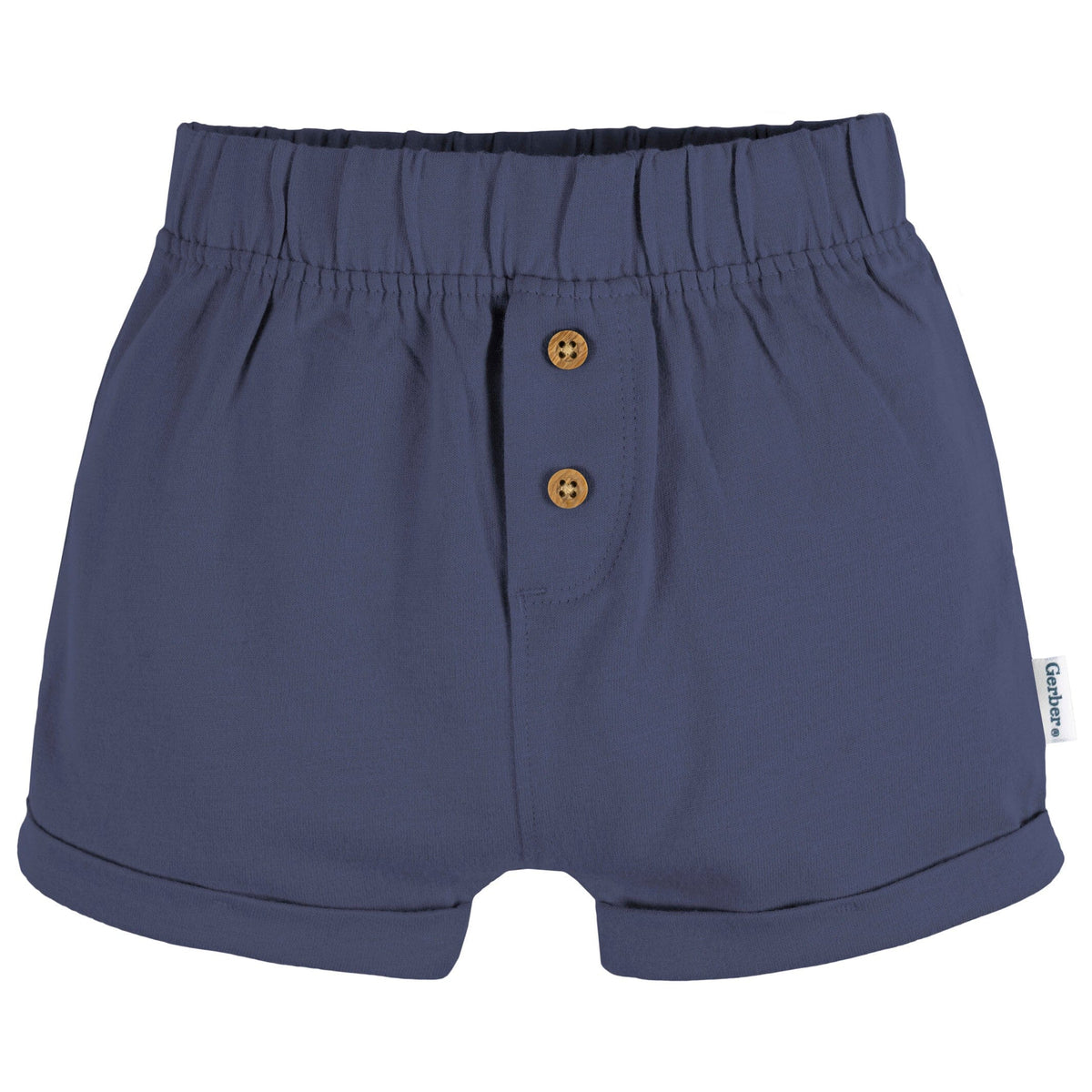 3-Pack Baby Neutral Navy/Oatmeal/Stripe Knit Short