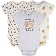3-Pack Baby Neutral Newest Band Member Short Sleeve Onesies® Bodysuits Onesies Bodysuits Gerber® 