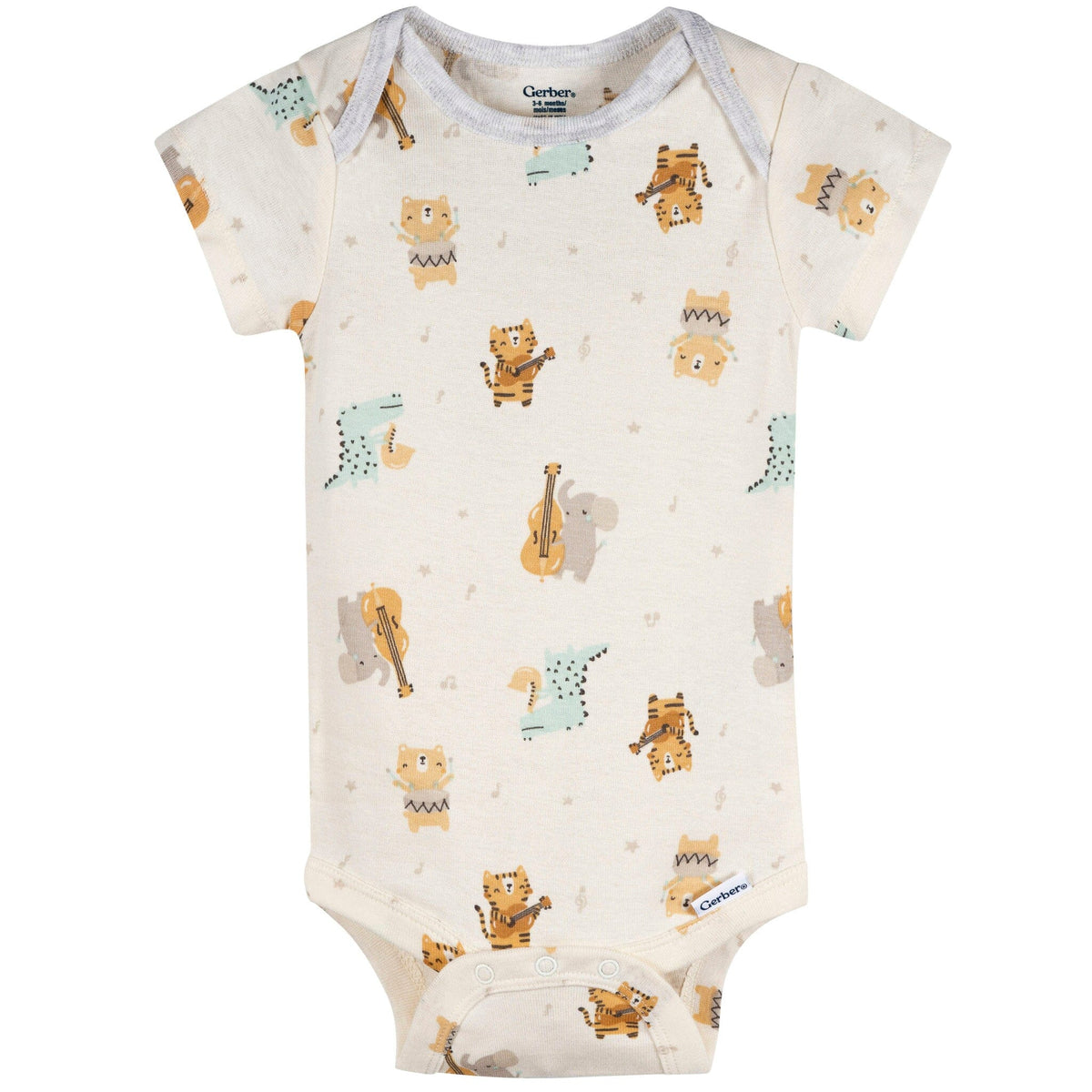 3-Pack Baby Neutral Newest Band Member Short Sleeve Onesies® Bodysuits Onesies Bodysuits Gerber® 