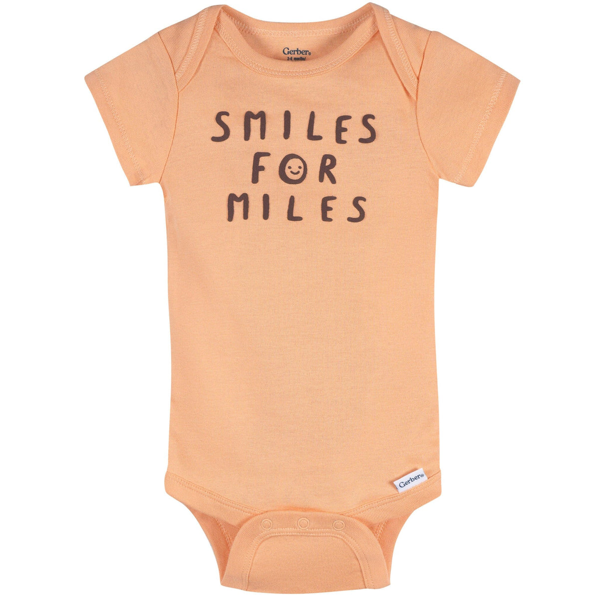 3-Pack Baby Neutral Smiles For Miles Short Sleeve Onesies® Bodysuits Onesies Bodysuits Gerber® 