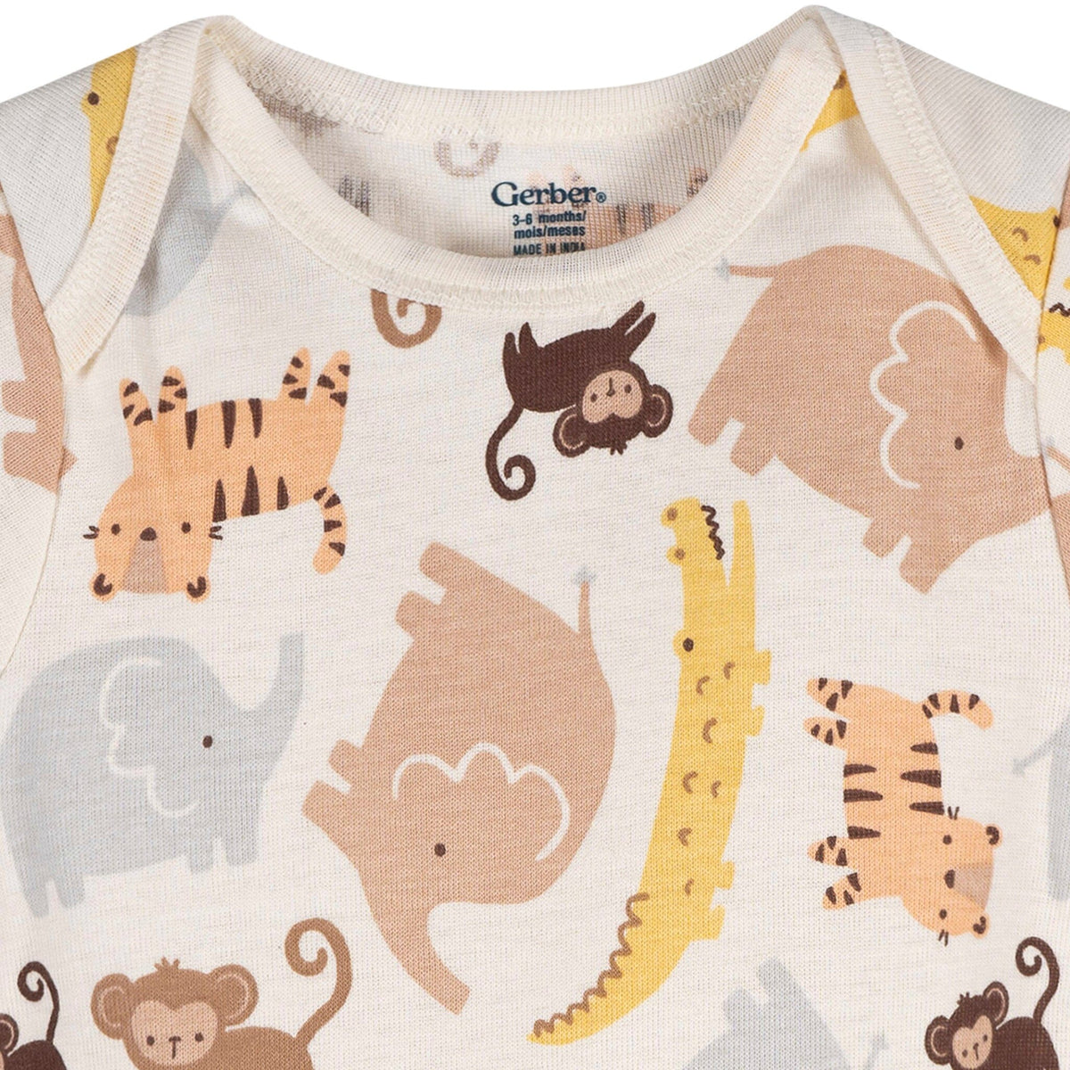 3-Pack Baby Neutral Smiles For Miles Short Sleeve Onesies® Bodysuits Onesies Bodysuits Gerber® 