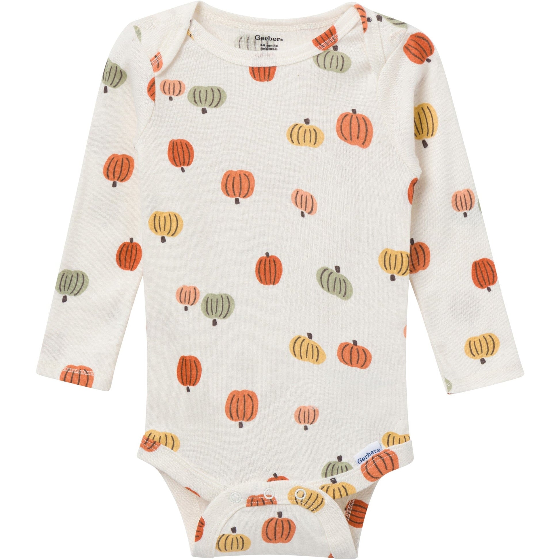 3-Pack Baby Neutral Thankful Long Sleeve Onesies® Bodysuits Onesies Bodysuits Gerber® 