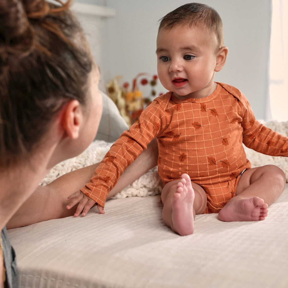 3-Pack Baby Neutral Thankful Long Sleeve Onesies® Bodysuits Onesies Bodysuits Gerber® 