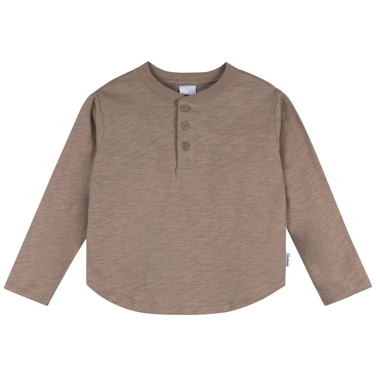 3-Pack Infant & Toddler Boys Green/Brown/Oatmeal Long Sleeve Shirts Tops Gerber® 