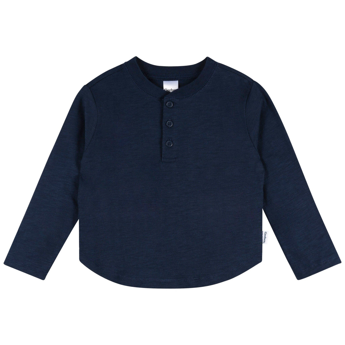 3-Pack Infant & Toddler Boys Green/Brown/Blue Long Sleeve Shirts Tops Gerber® 