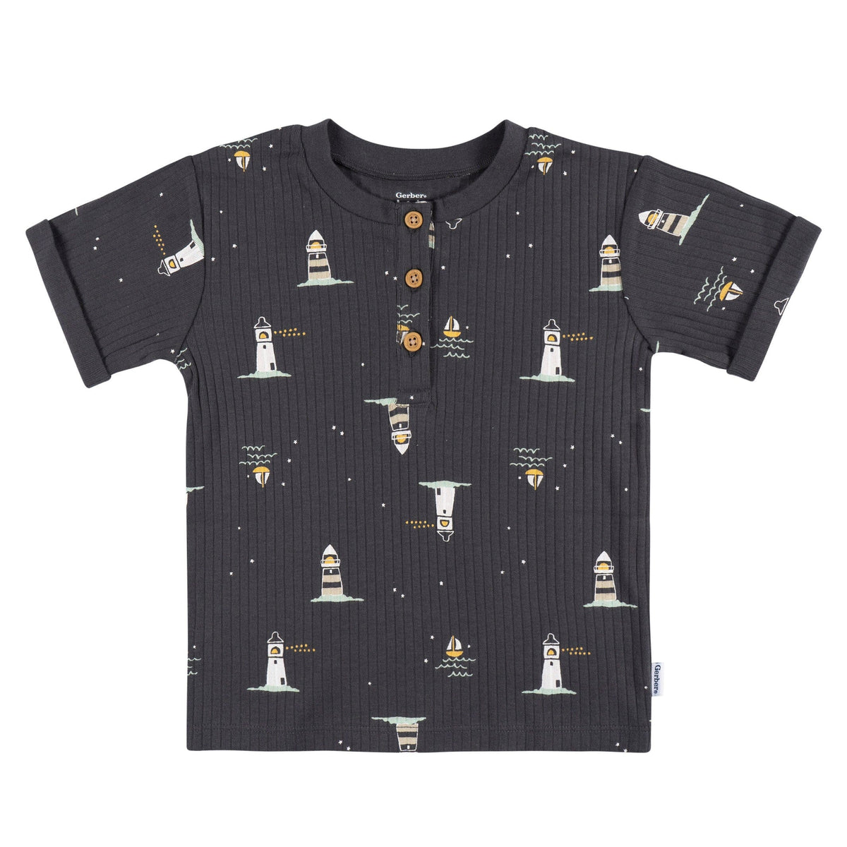 3-Pack Infant and Toddler Boys Sun Henley T-Shirts
