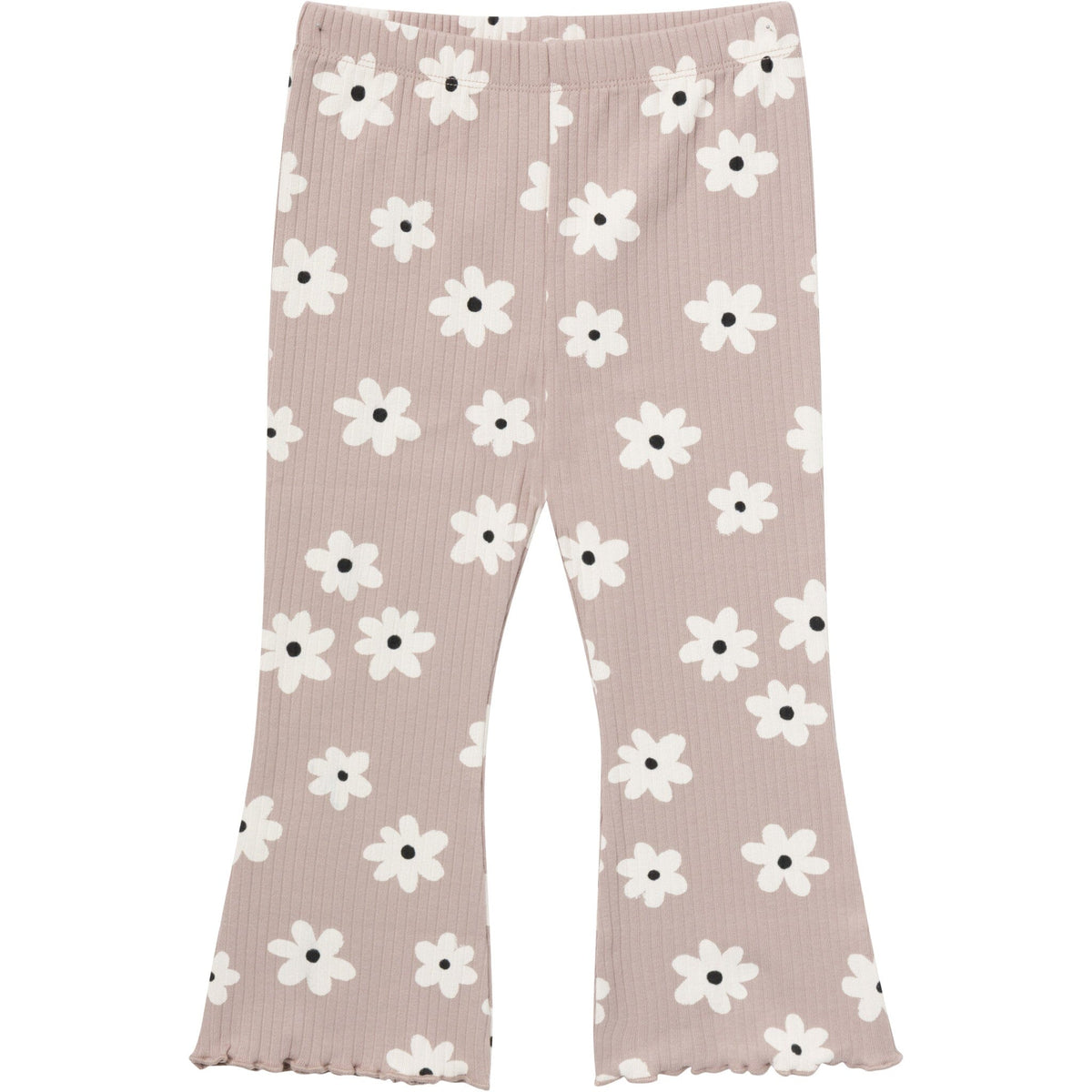 3-Pack Infant & Toddler Girls Brown Flowers, Oatmeal and Black Textured Flare Leggings bottoms Gerber® 