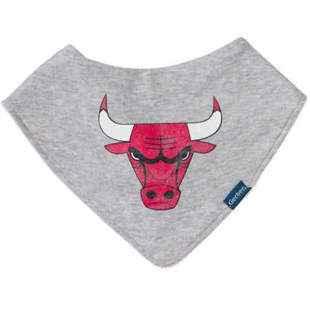 3-Piece Baby Neutral Chicago Bulls Bandana Bib and Burp Cloth Set