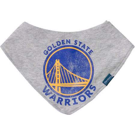 3-Piece Baby Neutral Golden State Warriors Bandana Bib and Burp Cloth Set