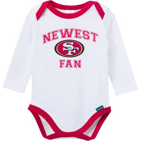 3-Piece Baby Boys San Francisco 49ers Bodysuit, Active Pant and Cap Set