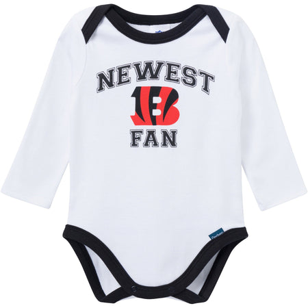 3-Piece Baby Boys Cincinnati Bengals Bodysuit, Active Pant and Cap Set