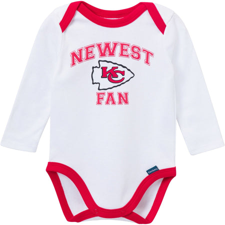 3-Piece Baby Boys Kansas City Chiefs Bodysuit, Active Pant and Cap Set