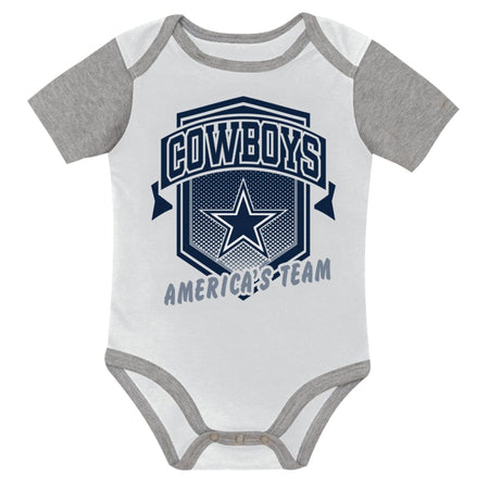 3-Pack Baby Boys Cowboys Short Sleeve Bodysuits