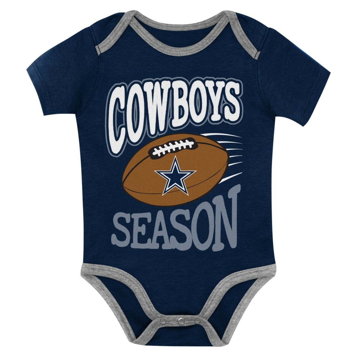 3-Piece Baby Boys Cowboys Bodysuit Set Onesies Bodysuits NFL 