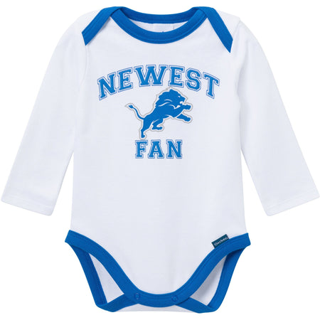 3-Piece Baby Boys Detroit Lions Bodysuit, Active Pant and Cap Set
