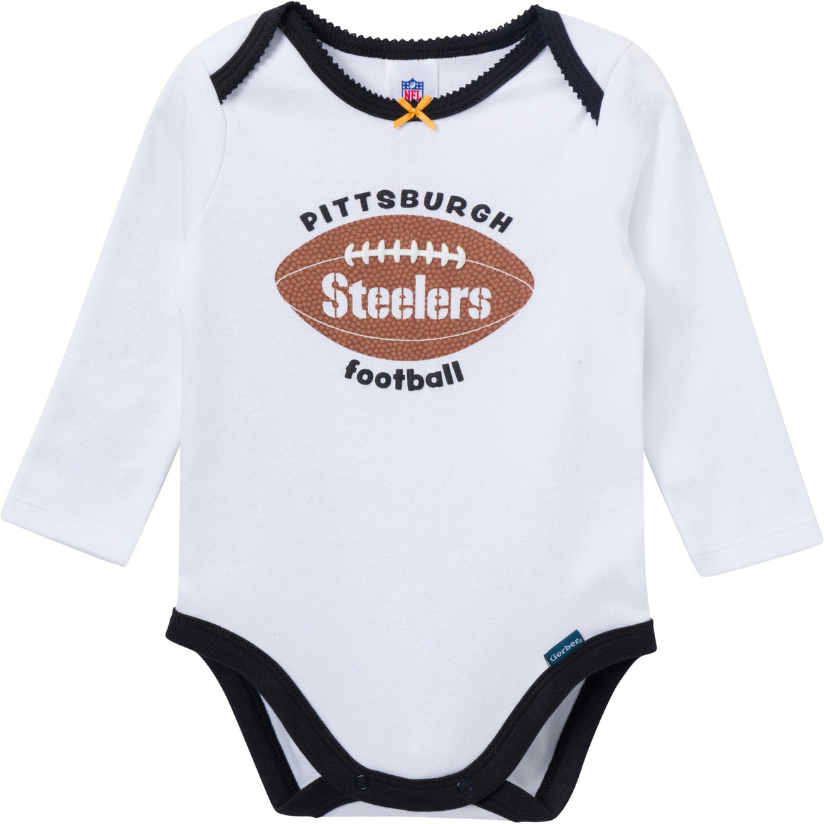3-Piece Baby Girls Pittsburgh Steelers Bodysuit, Pants & Headband Set Outfits & Sets NFL 