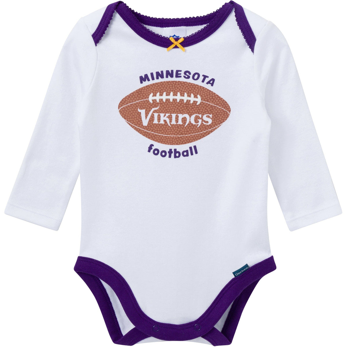 3-Piece Baby Girls Minnesota Vikings Bodysuit, Pants & Headband Set Outfits & Sets NFL 