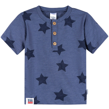 3-Piece Infant & Toddler Boys Stars & Stripes T-Shirts & Shorts
