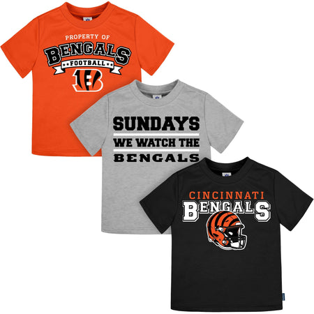 3-Piece Infant & Toddler Cincinnati Bengals T-Shirts