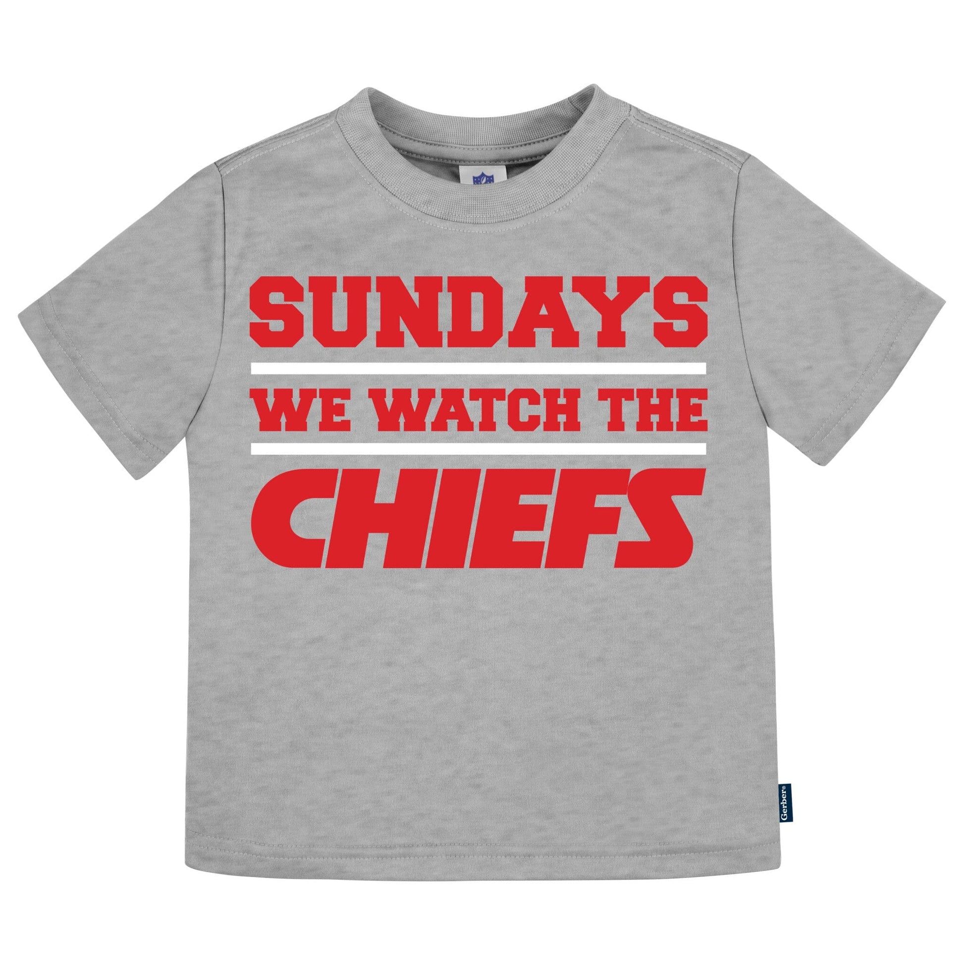 3-Piece Infant & Toddler Neutral Kansas City Chiefs T-Shirts Tops NFL 