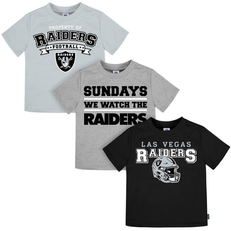 3-Piece Infant & Toddler Las Vegas Raiders T-Shirts