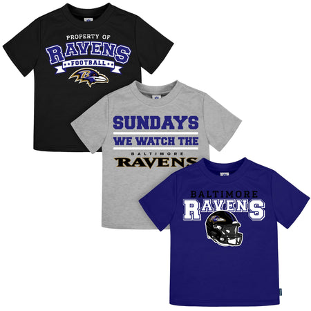 3-Piece Infant & Toddler Baltimore Ravens T-Shirts