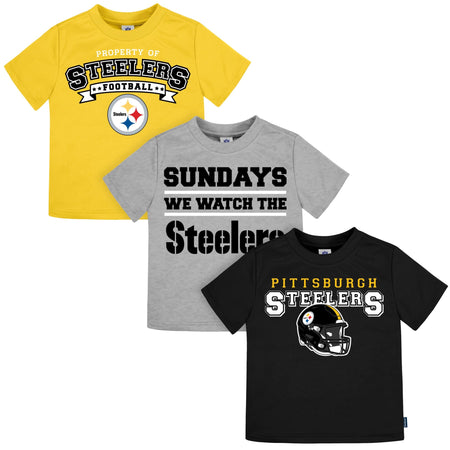 3-Piece Infant & Toddler Pittsburgh Steelers T-Shirts