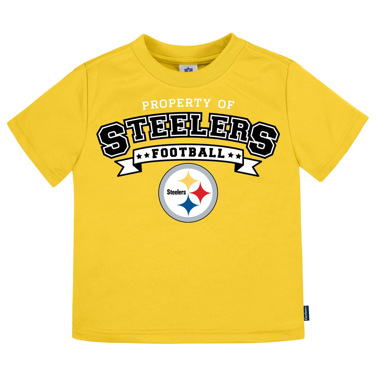3-Piece Infant & Toddler Neutral Pittsburgh Steelers T-Shirts Tops NFL 