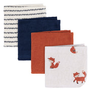 4-Pack Baby Boys Fox Terry Washcloths Bath Gerber® 