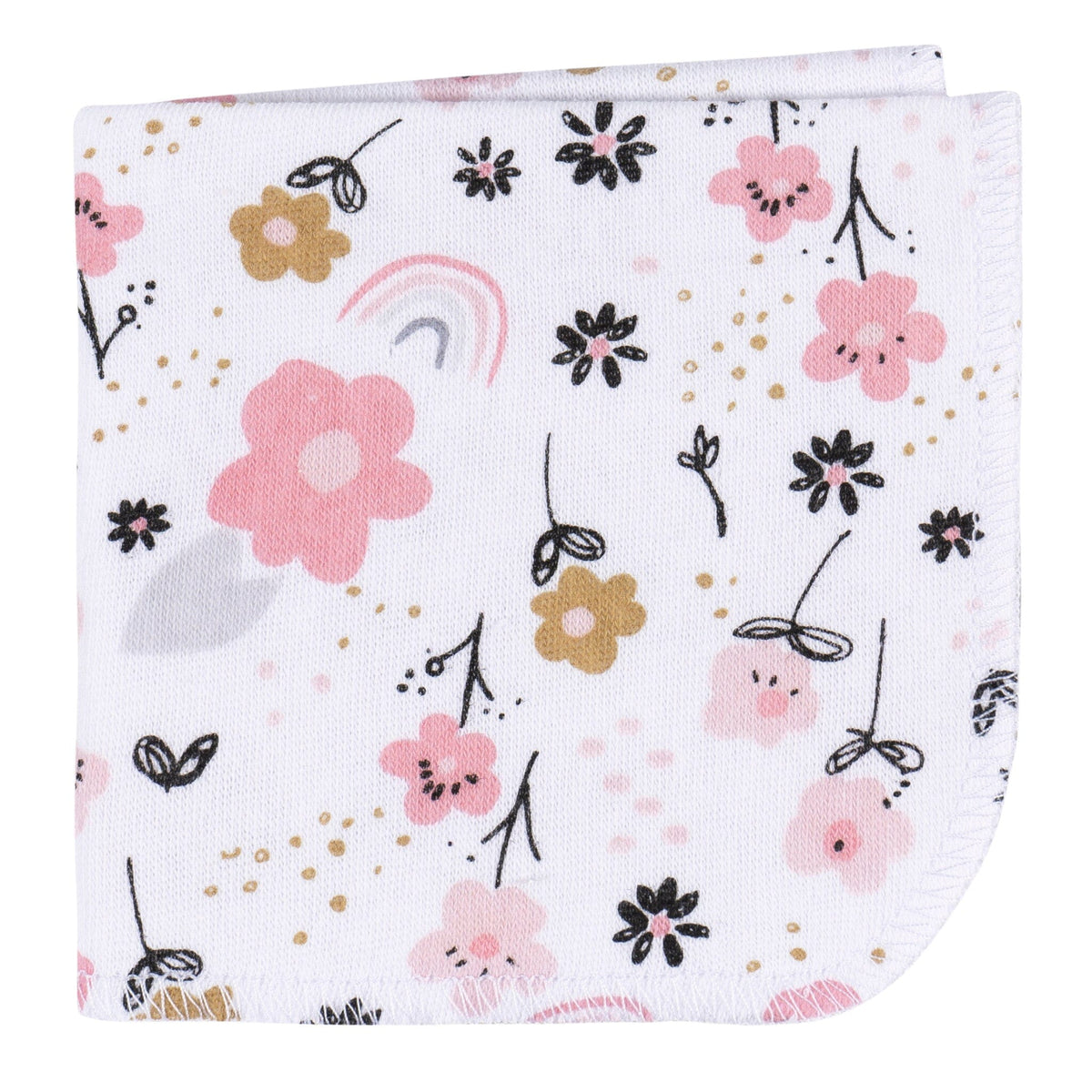 4-Pack Baby Girls Bear Terry Washcloths Bath Gerber® 
