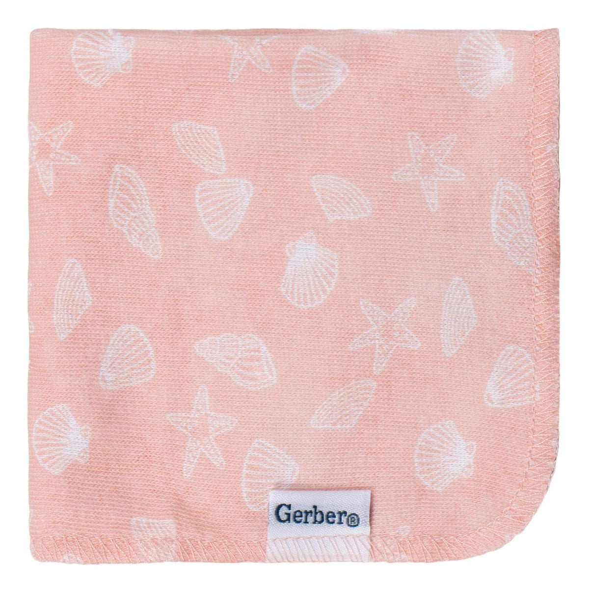 4-Pack Baby Girls She Sells Sea Shells Terry Washcloths Bath Gerber® 