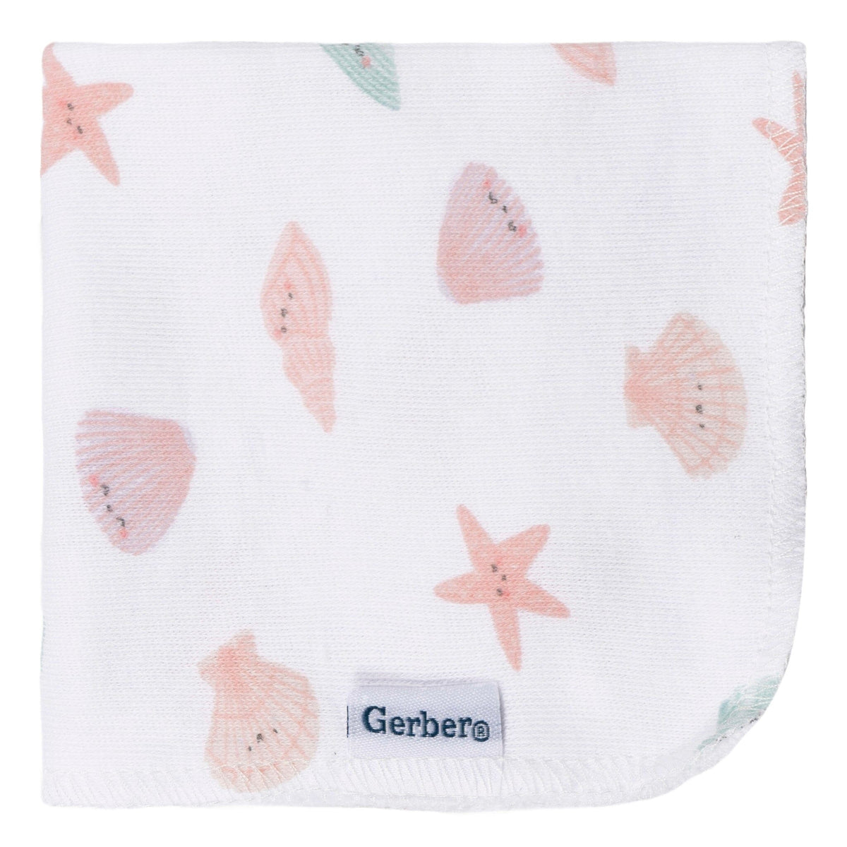 4-Pack Baby Girls She Sells Sea Shells Terry Washcloths Bath Gerber® 