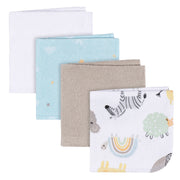 4-Pack Baby Neutral Little Animals Terry Washcloths Bath Gerber® 