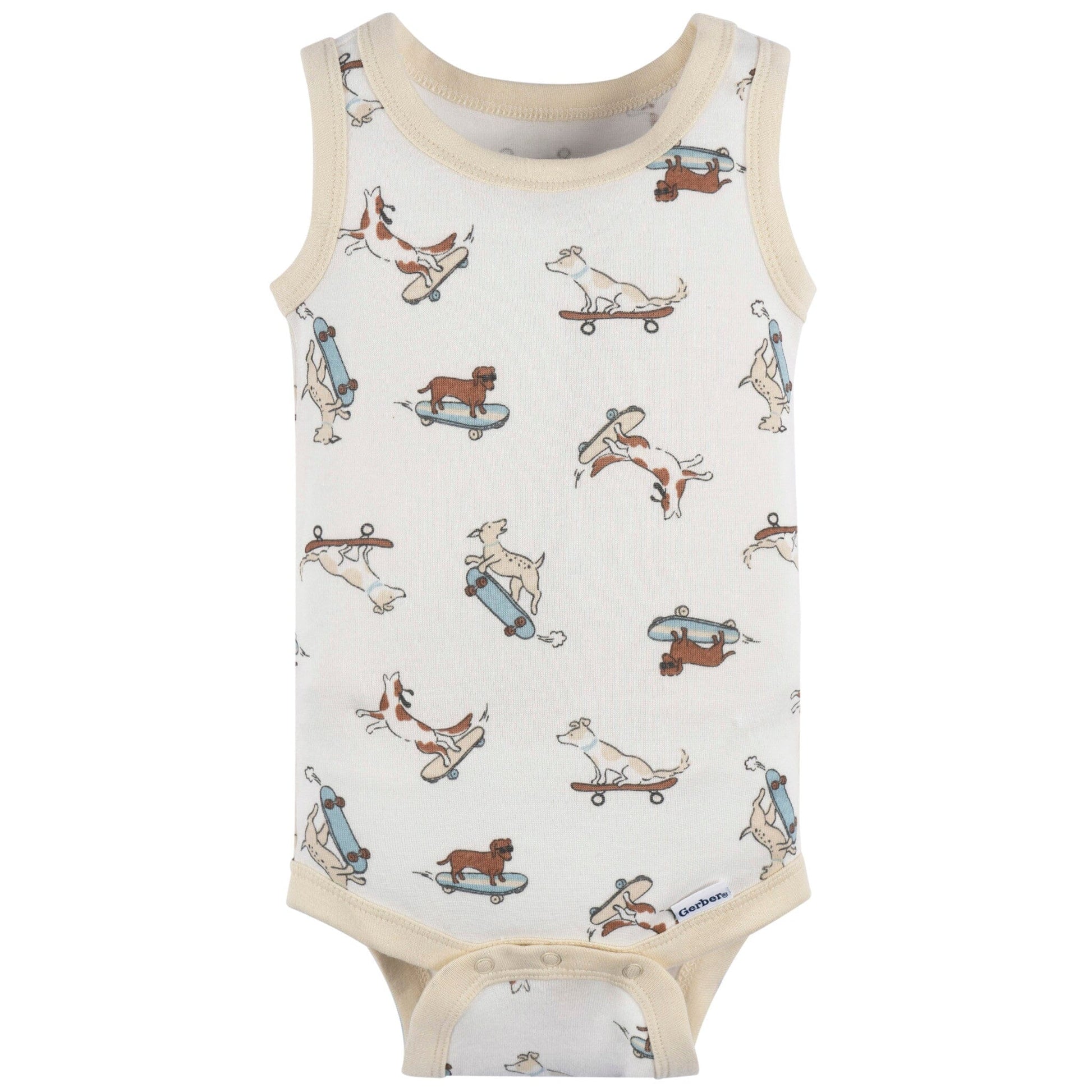 4-Pack Baby Boys Blue Bike Sleeveless Onesies® Bodysuits