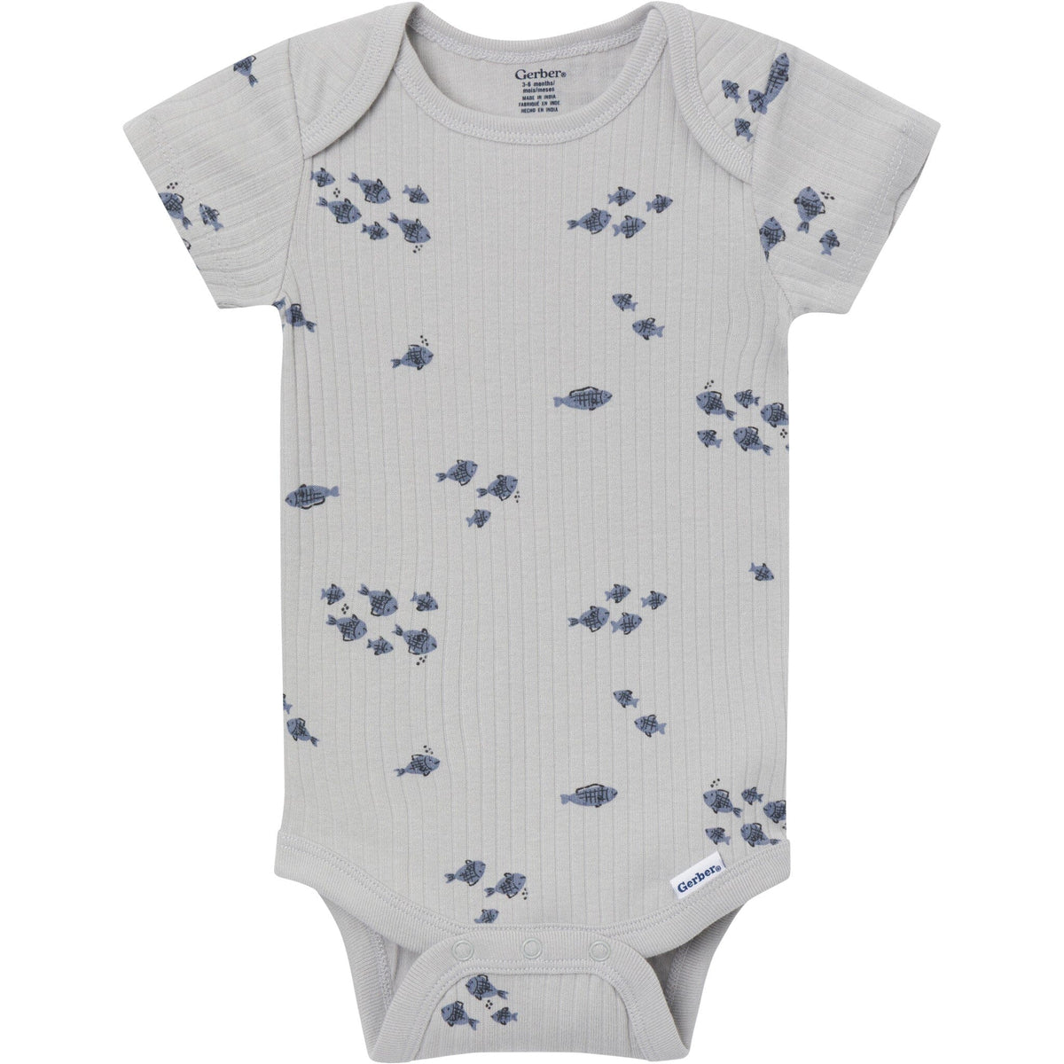 4-Pack Baby Boys Catch Me Fishing Short Sleeve Bodysuits onesies Gerber® 