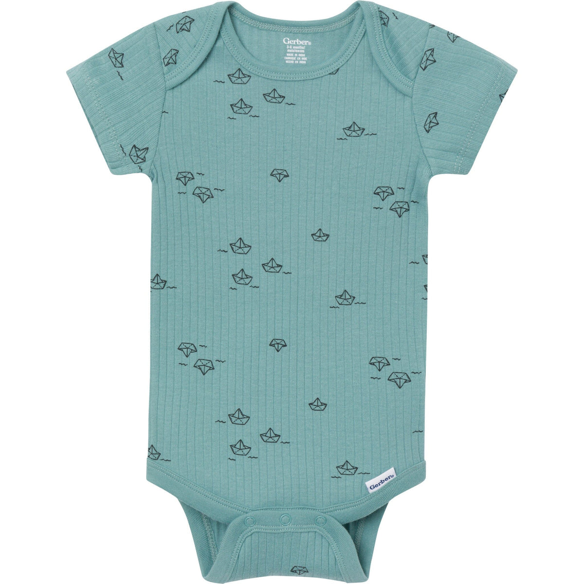 4-Pack Baby Boys Catch Me Fishing Short Sleeve Bodysuits onesies Gerber® 