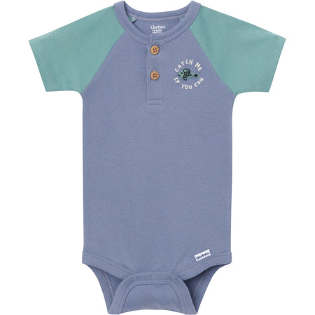 4-Pack Baby Boys Catch Me Fishing Short Sleeve Bodysuits