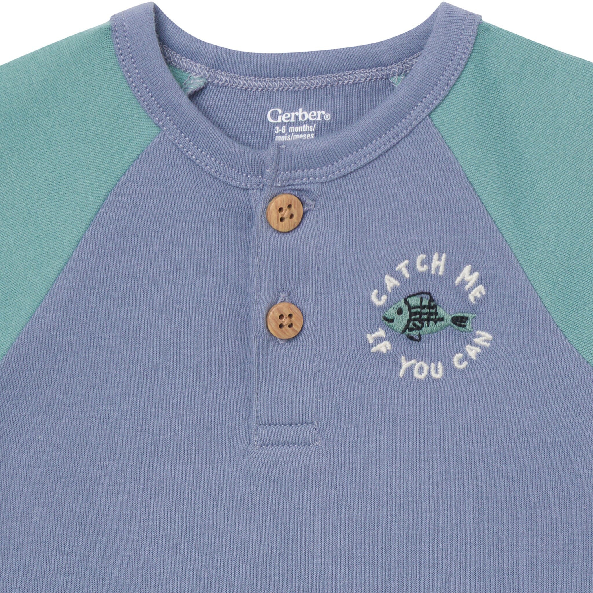 4-Pack Baby Boys Catch Me Fishing Short Sleeve Bodysuits onesies Gerber® 