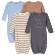 4-Pack Baby Boys New To The Crew Gowns Gerber® 