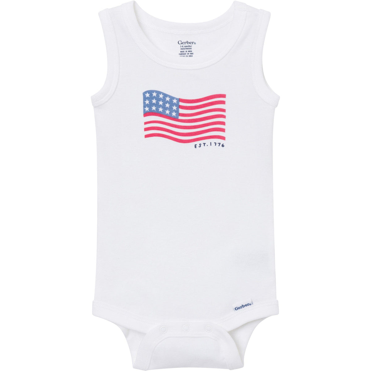 4-Pack Baby Boys Stars & Stripes Sleeveless Bodysuits onesies Gerber® 