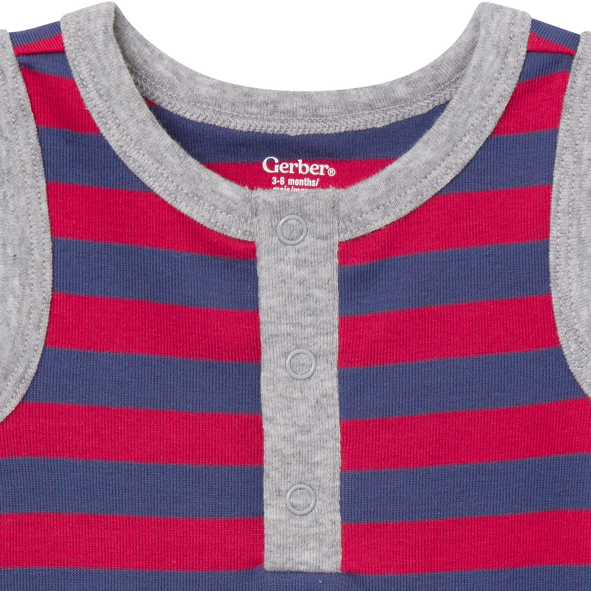 4-Pack Baby Boys Stars & Stripes Sleeveless Bodysuits onesies Gerber® 