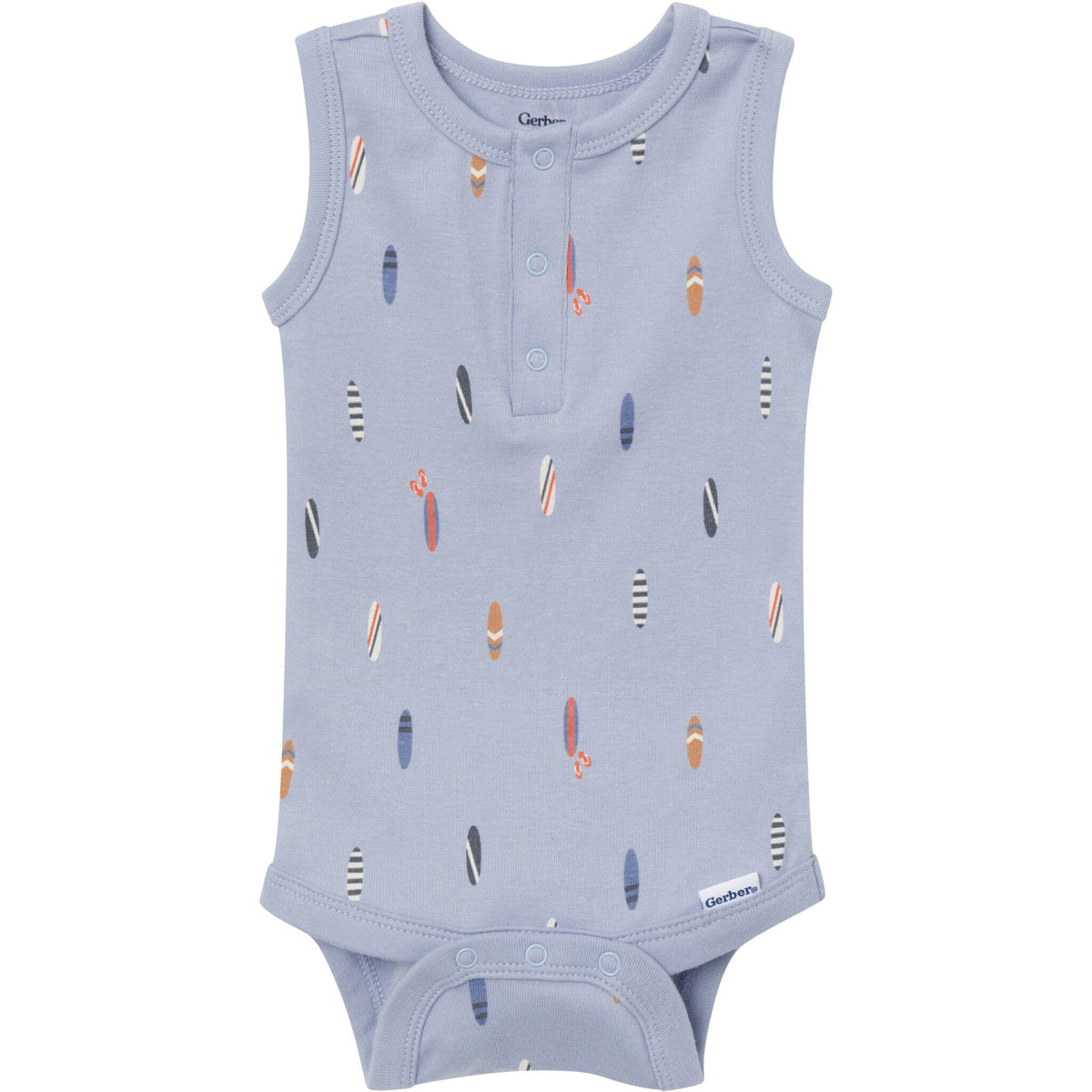 4-Pack Baby Boys Surfer Dude Sleeveless Bodysuits onesies Gerber® 