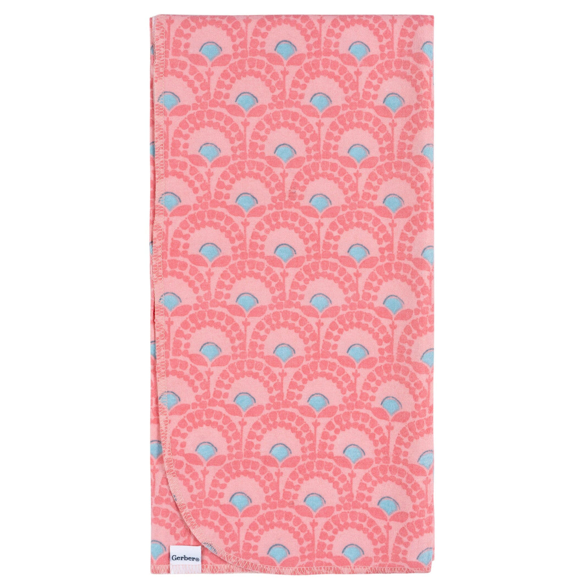 4-Pack Baby Girls Animal Geo Flannel Blankets