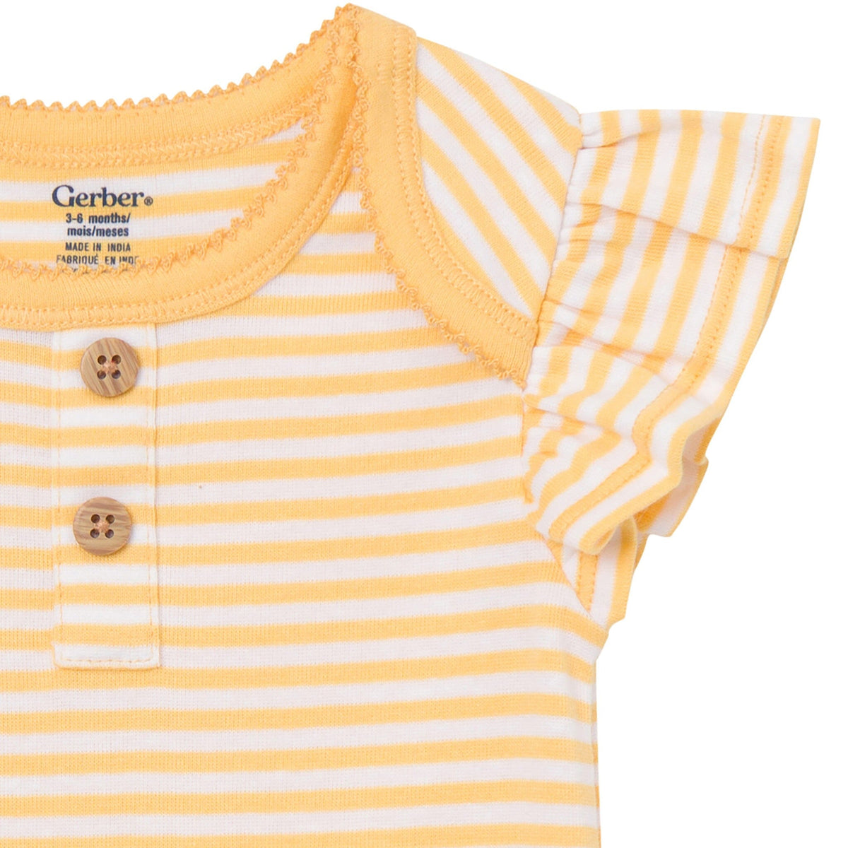 4-Pack Baby Girls Bee Flower Garden Short Sleeve Bodysuits onesies Gerber® 